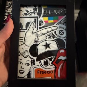 Graphic Art Print with Black Frame